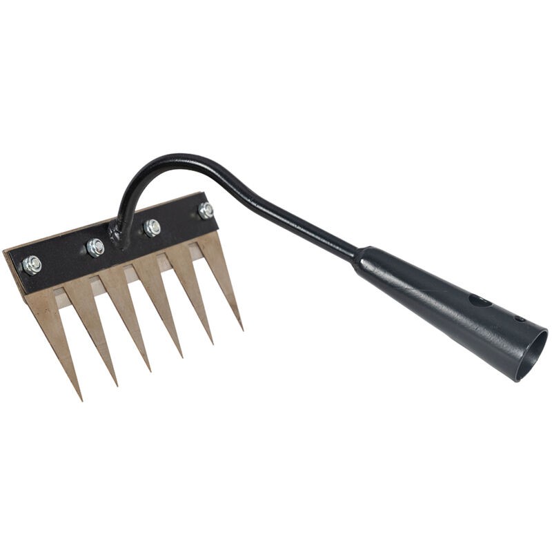 Râteau De Désherbage 6 Dents En Acier Noir - Râteau De Désherbage 6 Dents En Acier Noir