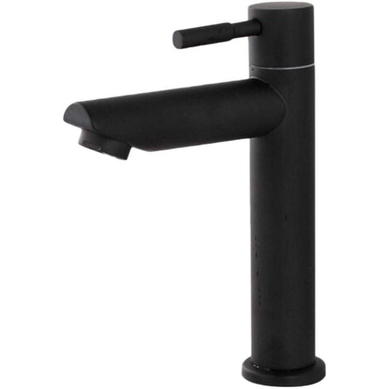 Robinet De Lavabo Facile À Installer En Acier Inoxydable Noir Robinet De Lavabo De Salle De Bain Pour Le Ménage