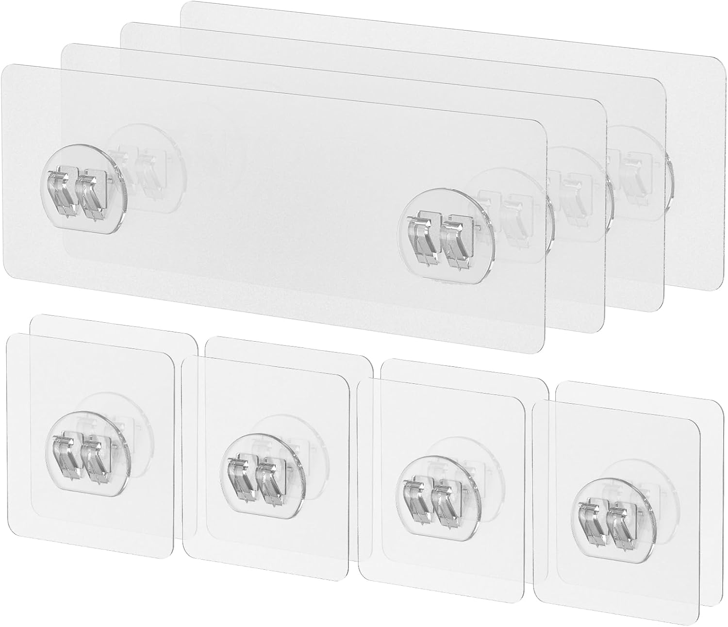 12 Ersatz-klebehaken – Verstärktes Pvc – Bohrfreie Montage – 10 Kg – Für Bad Und Küche – Transparent