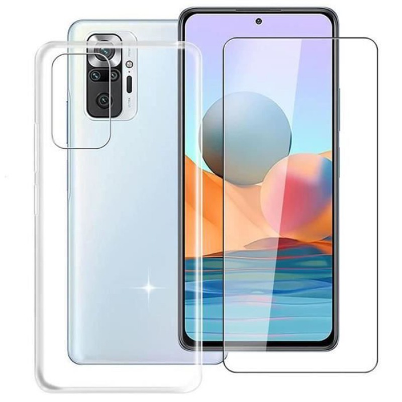 Transparente Schutzhülle Aus Weichem Silikon + 2er-pack Displayschutzfolien Aus Gehärtetem Glas Für Xiaomi Redmi Note 11 Pro 5g 6,67" - Yuan Yuan