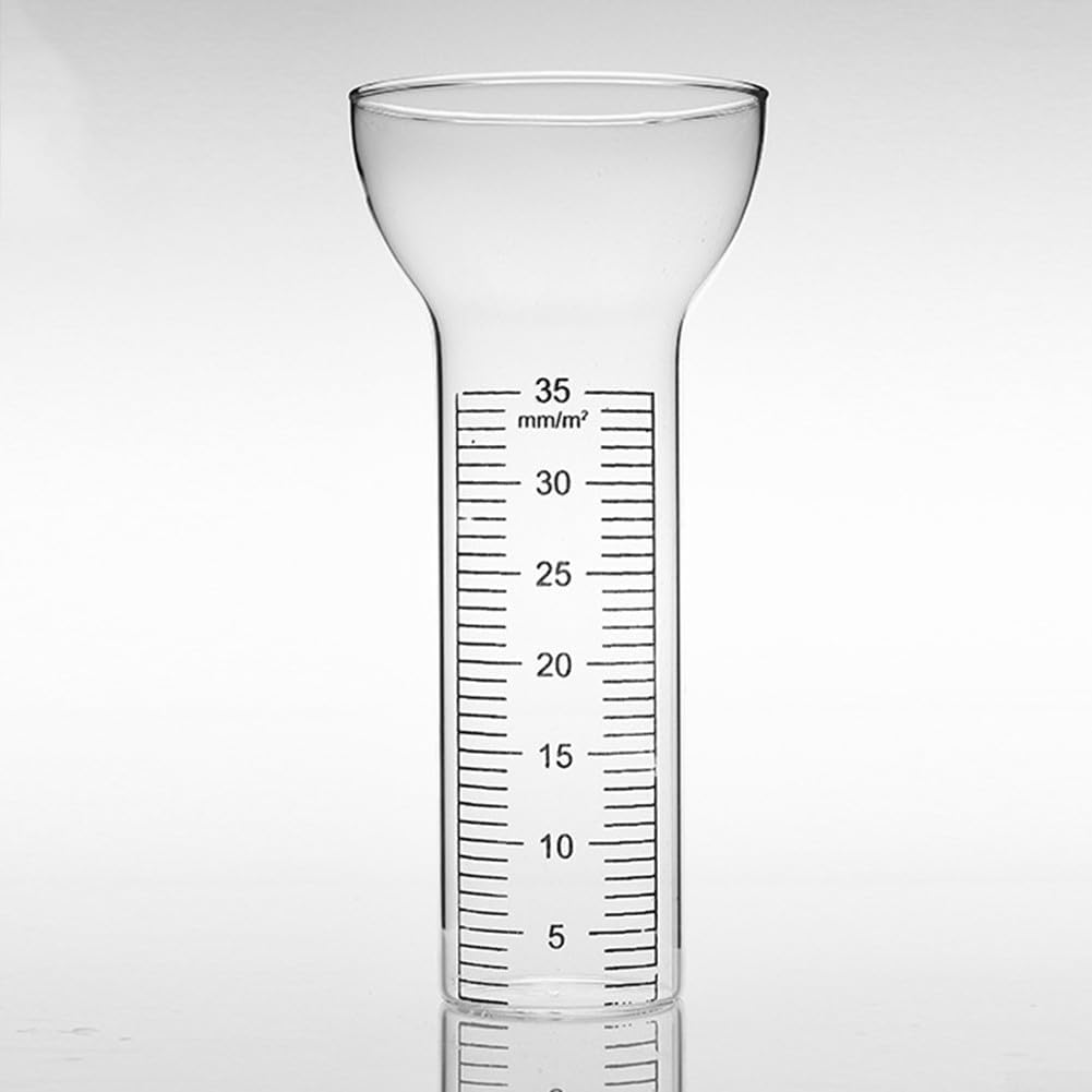 Pluviomètre En Verre Jeiibrzui - 17,5 Cm - 2 Pièces Avec Support - Transparent - Idéal Pour Le Jardinage Et L'Agriculture - Mesure Précise Des