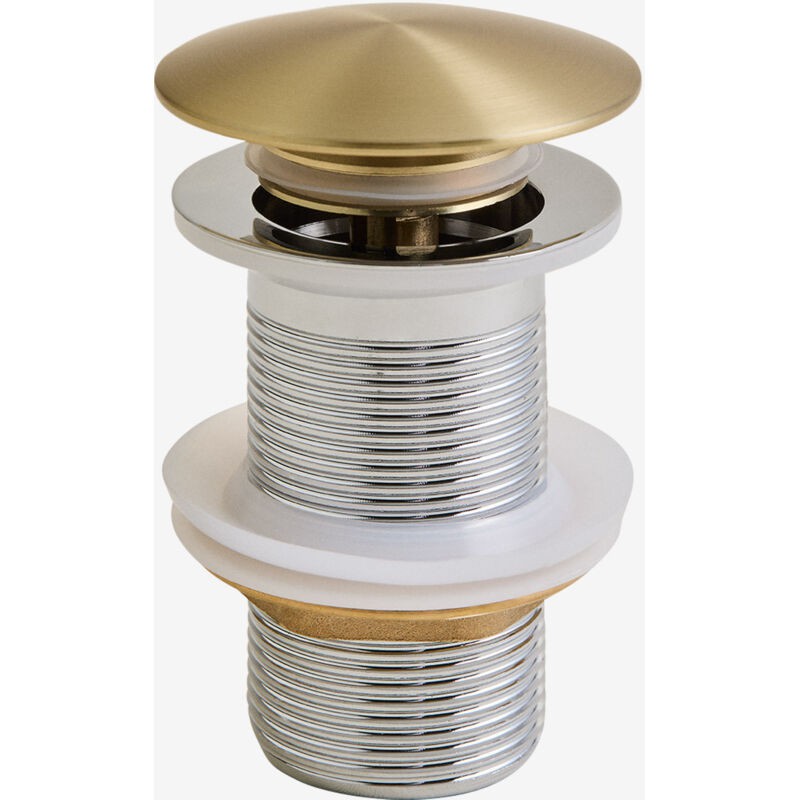 Robinet De Vidange D'Évier Orveta Click-clack En Acier Inoxydable Et Laiton Doré