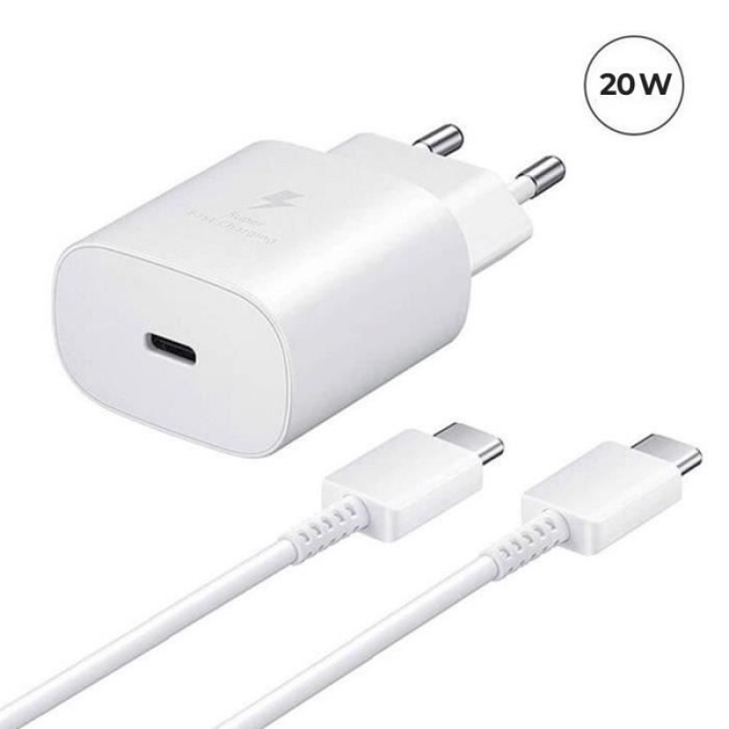 20-w-usb-c-schnellladegerät + Usb-c-zu-usb-c-kabel Für Samsung Galaxy A23 5g Sm-m236b 6,6" Weiß - Yuan Yuan