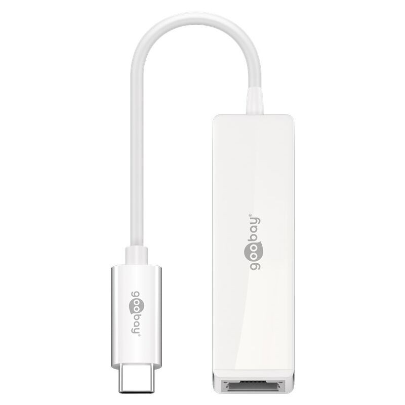 Usb-c™ Ethernet-adapter, Weiß, Zum Anschluss Eines Pcs Oder Apple Macbooks An Ein Ethernet-netzwerk (rj45) Über Den Usb-c™-anschluss. Weiße Ausführung