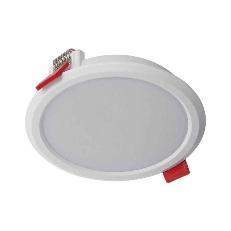 Runde Einbauleuchte – Extraflacher Led-einbaustrahler – 6 W/800 Lumen – Neutralweiß – Schutzart Ip44 – Weiß