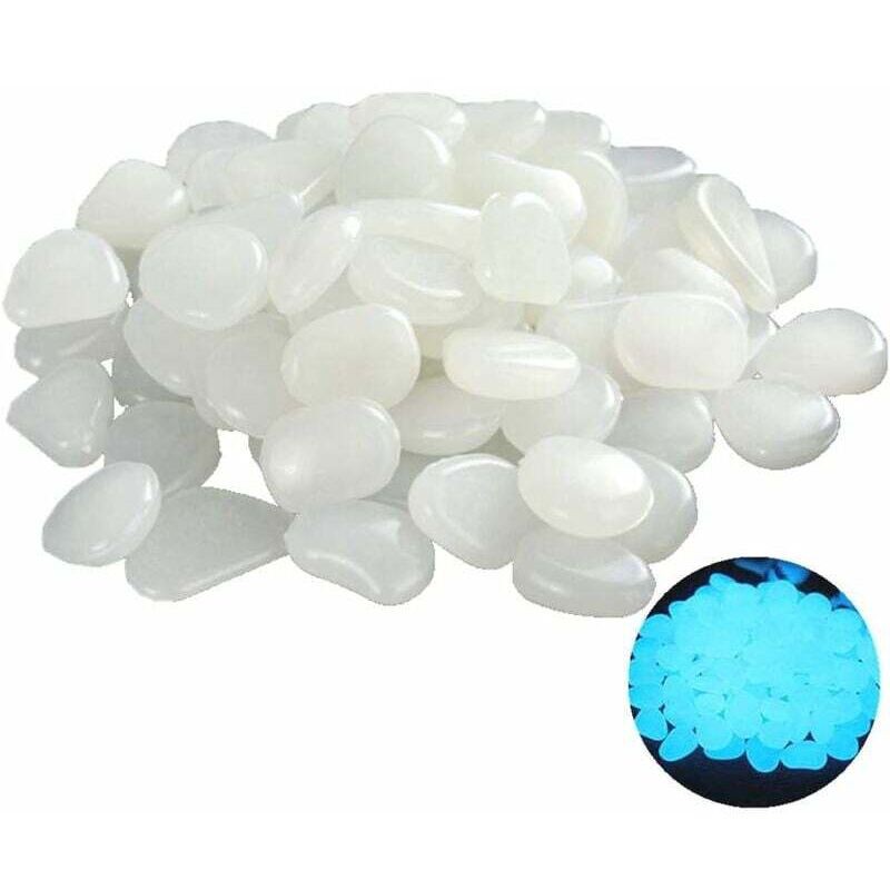 Leuchtsteine, 100 Stück Leuchtkiesel, Künstliche Leuchtsteine, Fluoreszierende Kiesel, Dekoration Für Garten, Wege, Pool, Aquarium, Nachtbeleuchtung