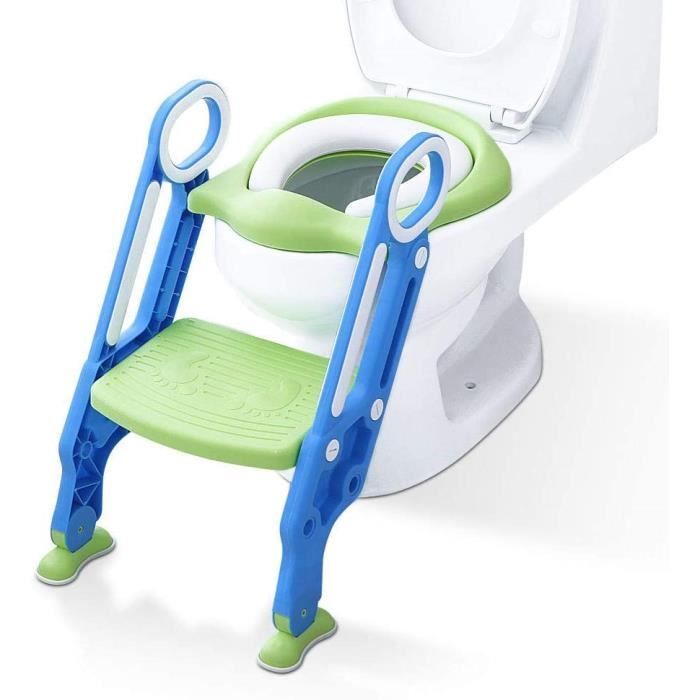 Toilettensitzverkleinerer Mit Tritthocker – 1 Stück – Rutschfestes Pp – Faltbar Und Verstellbar – Für Babys Und Kinder – Weiß
