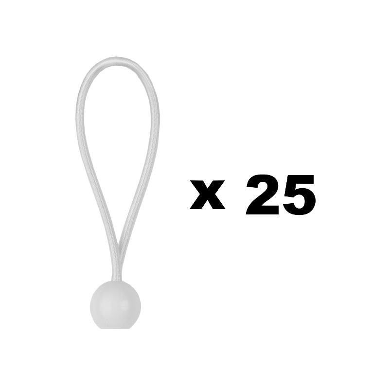 Packung Mit 25 Kugelgummiseilen, 20 Cm - Packung Mit 25 Kugelgummiseilen, 20 Cm - Packung Mit 25 Kugelgummiseilen, 20 Cm