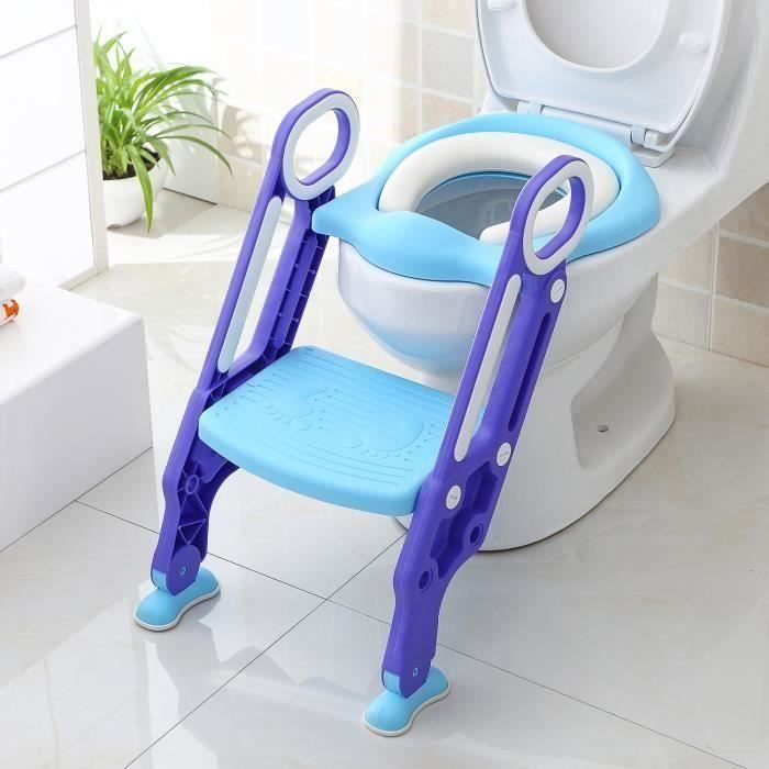 Faltbarer Kinder-toilettensitzverkleinerer – 1 Stück – Pp Und Tpr – Mit Breiten Stufen – Für Babys Und Kleinkinder – Weiß