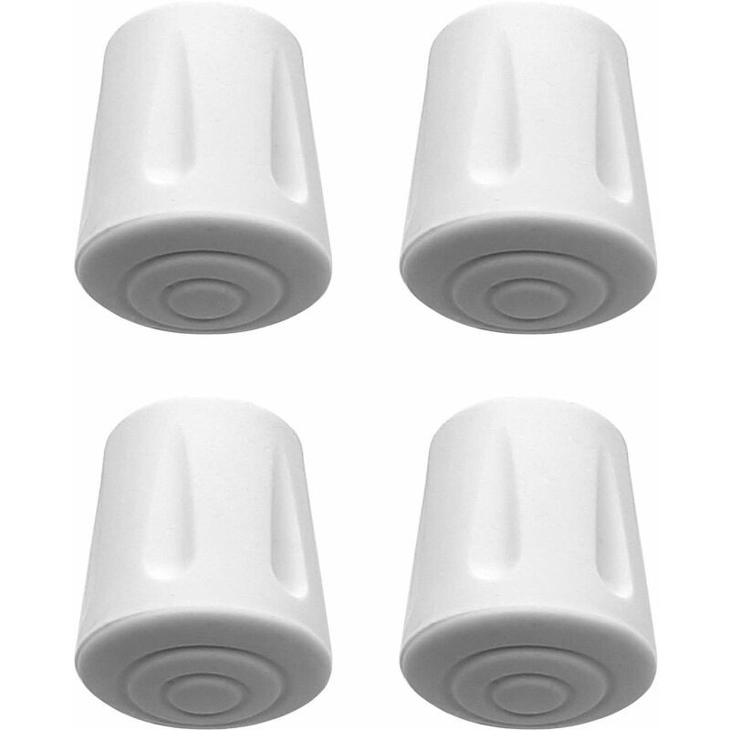 4x Verstärkte, Rutschfeste Stuhlbeinkappen Aus Epdm-gummi Für Tisch, Hocker, Krücke, Gehstock, 20 Mm Durchmesser, Weiß