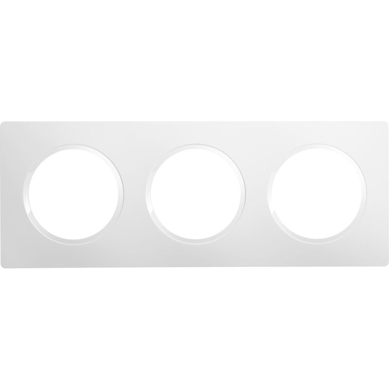 - Casual Evo 3-gang Finish Plate Pure White - - Casual Evo 3-gang Finish Plate Pure White