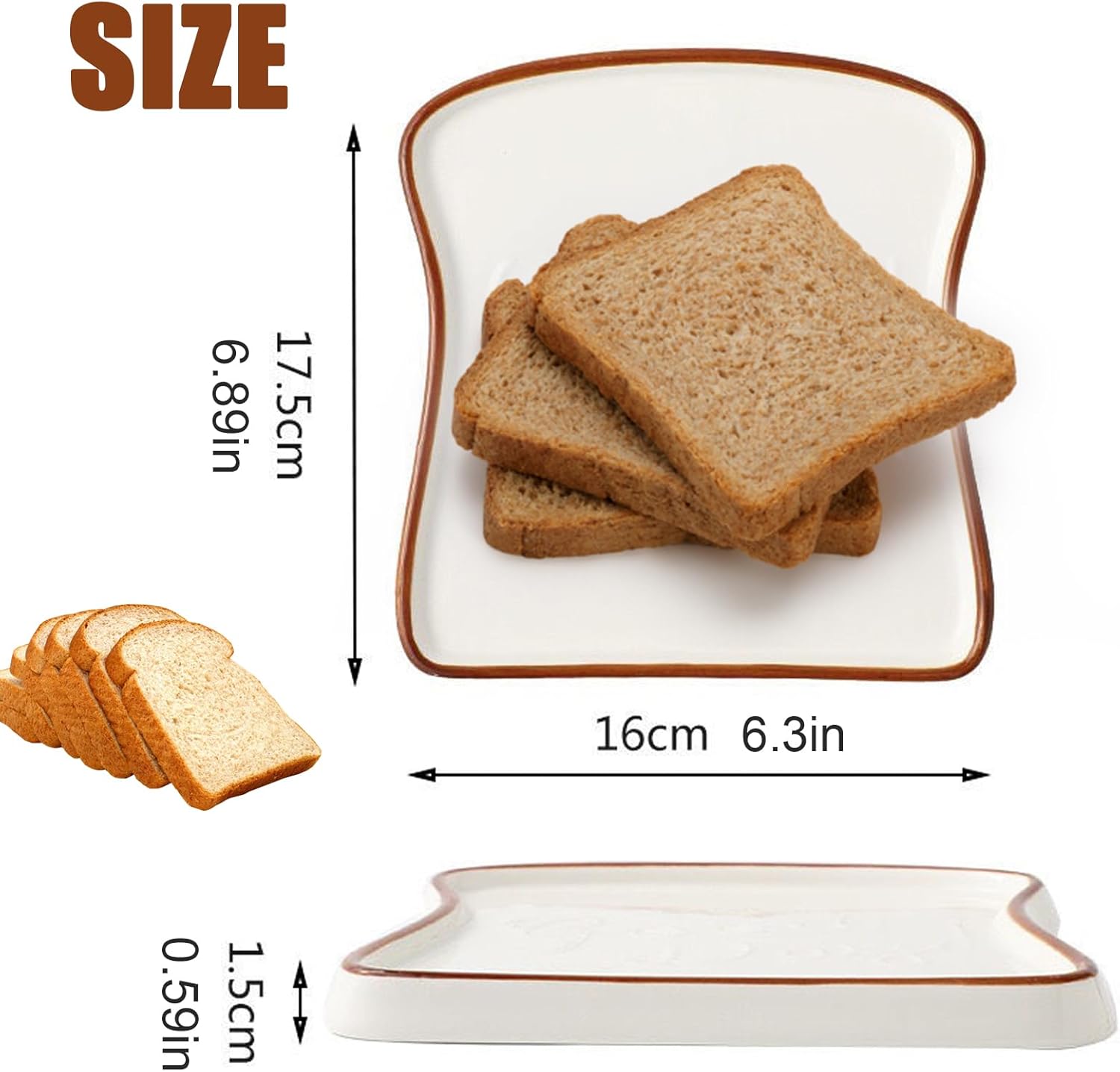 Assiettes À Petit-déjeuner Et À Dessert Jeiibrzui - 21,5 X 21,5 Cm - 1 Pièce - Rouge Et Blanc - Porcelaine De Qualité Supérieure Pour Noël