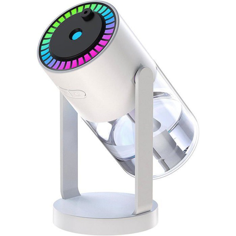 Mini-luftbefeuchter Mit Sternenhimmelprojektor, Usb-anschluss, 360°-düse, Anti-kalk-technologie, Leise, Für Büro Oder Schlafzimmer, Weiß