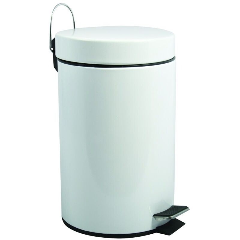 Poubelle À Pédale Acier 12l Blanc - Poubelle À Pédale Acier 12l Blanc - Poubelle À Pédale Acier 12l Blanc