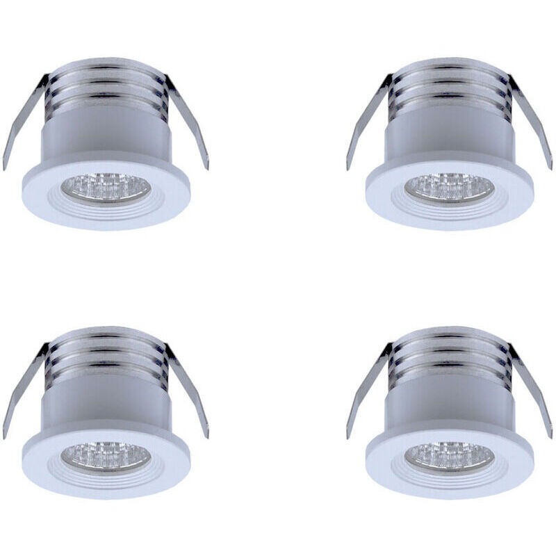 Lot De 4 Mini Spots Led Encastrables, 3 W, Lumière Neutre Blanc - Lot De 4 Mini Spots Led Encastrables, 3 W, Lumière Neutre Blanc