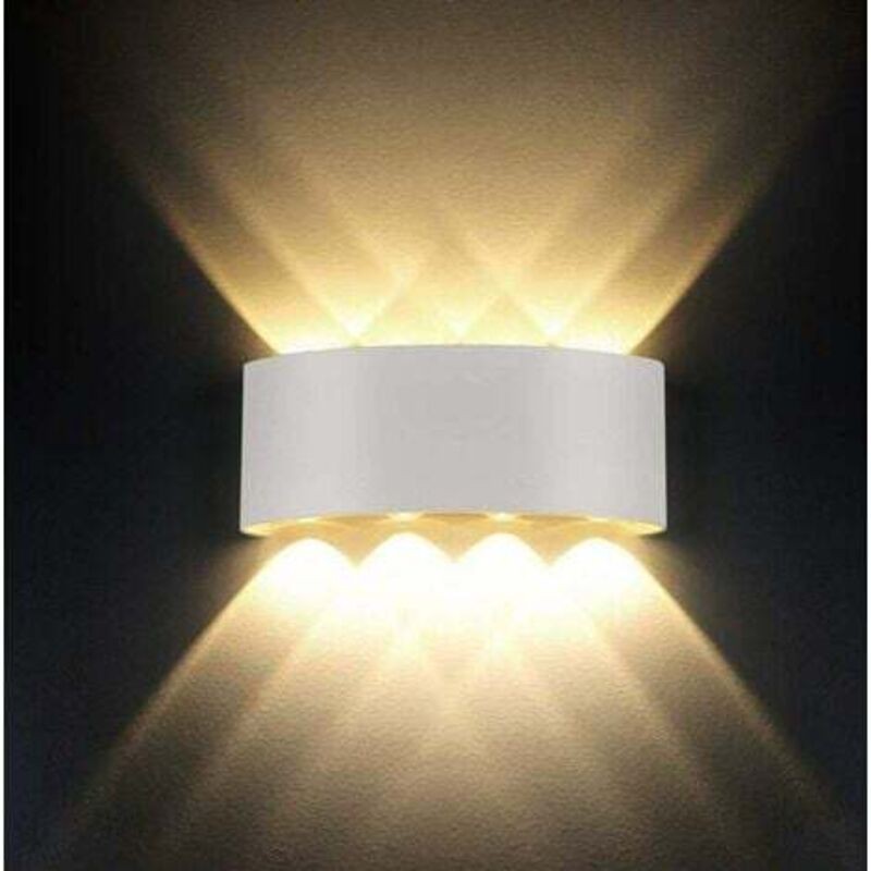 Enowelir Applique Murale Led 8w Blanc Chaud 3000k Aluminium Moderne Pour Salon Chambre Couloir Escalier Cuisine Salle À Manger (blanc Chaud-8w)