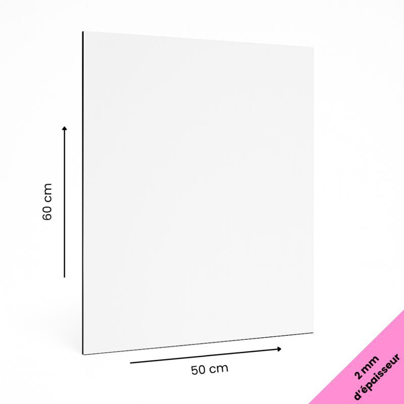 Signaletique.biz France – Panneau Aluminium Composite Blanc 500x600 Mm – Épaisseur 2 Mm – Résistant Aux Intempéries – Pour Crédences De Cuisine