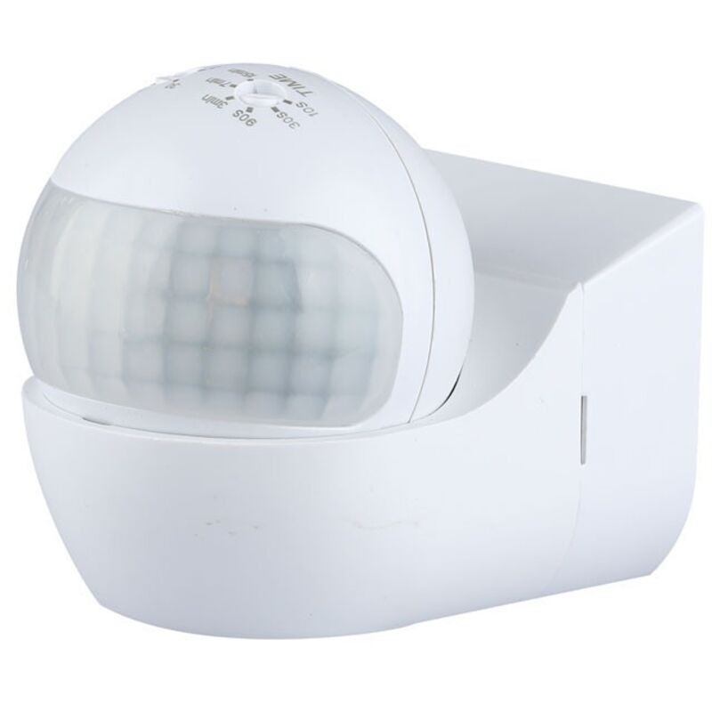 Détecteur De Mouvement Infrarouge - Ip44 - Blanc - Détecteur De Mouvement Infrarouge - Ip44 - Blanc