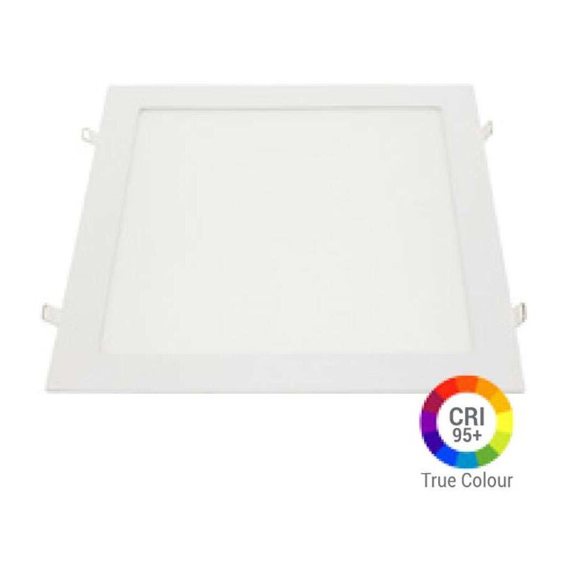 Plafonnier Led Carré 24w Extra Plat Encastrable Irc95 - Blanc Du Jour 6000k