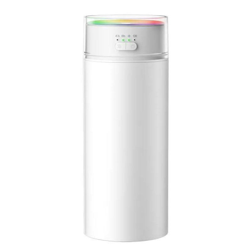 500-ml-luftbefeuchter Mit Timer, Led-stimmungslicht, Leise, Tragbar, Weißer Diffusor Für Zuhause Und Büro