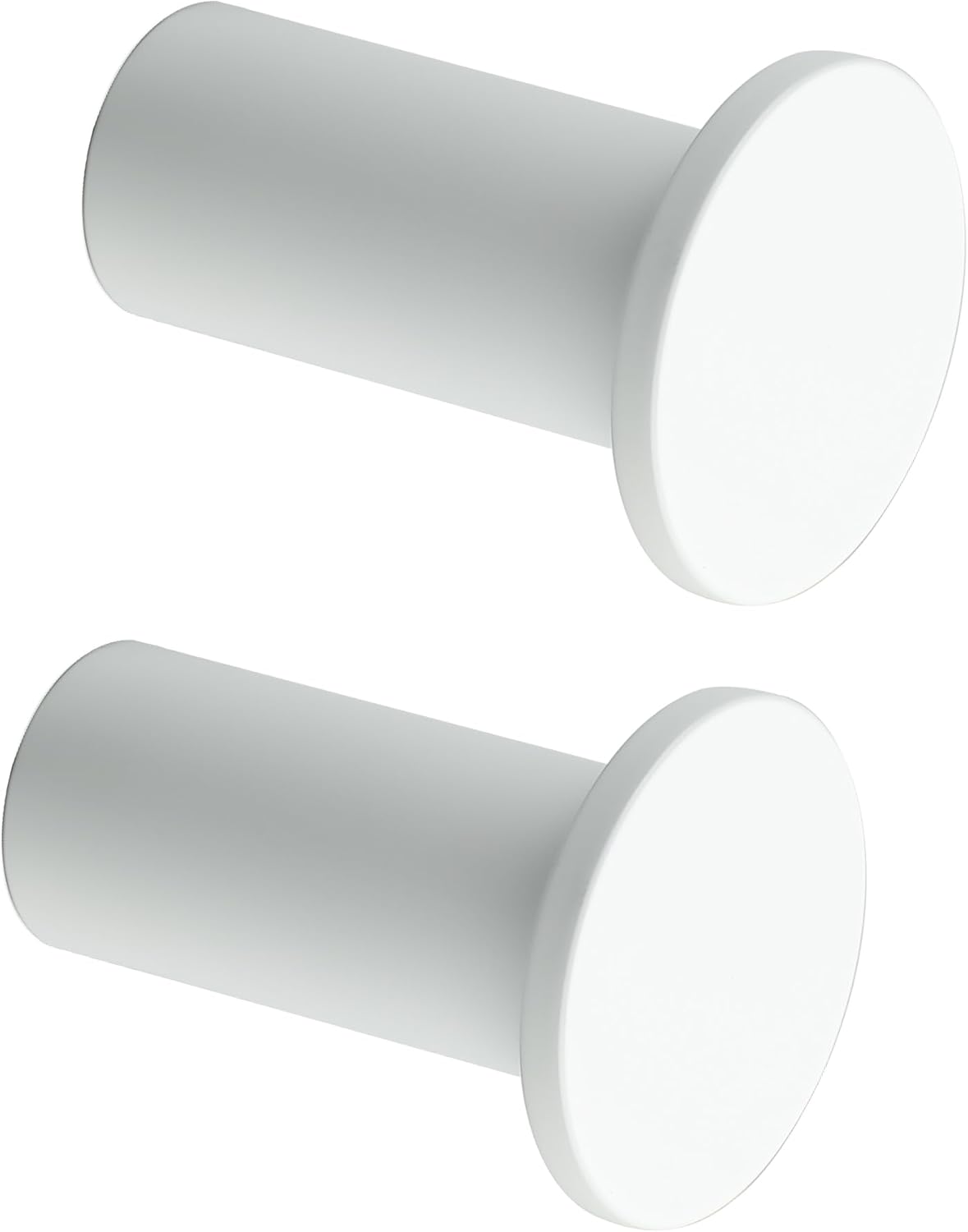 Wandhaken – 2 Stück – Weißer Edelstahl – Stabile Schraubbefestigung – Bad/küche – 45 Mm