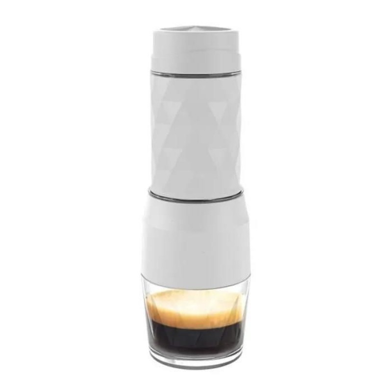 Tragbare Espressomaschine, 13–18 Bar Druck, Kompatibel Mit Ns Dg Kapseln Und Gemahlenem Kaffee, 120 Ml Fassungsvermögen, 80 Ml Wassertank, Weiß, Für