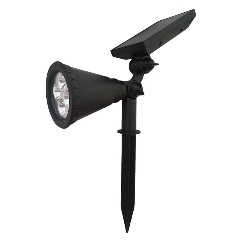 Spot À Piquer Led Solaire Pour Jardin 2w 5.5v Dc (4 Led) - Blanc - Spot À Piquer Led Solaire Pour Jardin 2w 5.5v Dc (4 Led) - Blanc