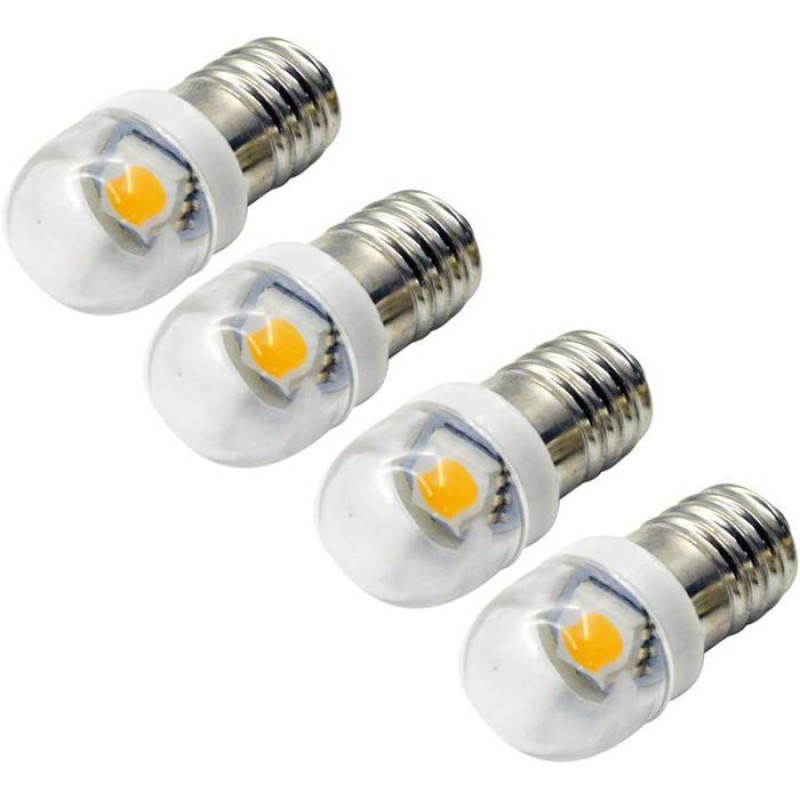 4 Stück 3v 0,2w E10 Led-lampe 5050 1smd Weiß 6000k Led-ersatzlampe Upgrade Für Scheinwerfer Und Taschenlampen