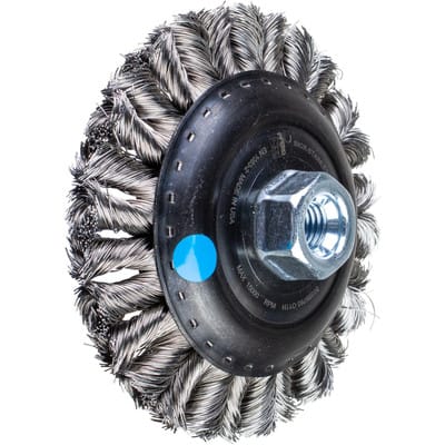 PFERD TOOLS COMBITWIST Kegelbürste gezopft KBG Ø 125x15 mm M14 Edelstahl-Draht-Ø 0,35 mm Winkelschleifer