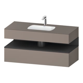Duravit Einbauwaschtisch-Möbel-Set Qatego 120x55x60cm, gra m/ba m, Kon-WTU, B