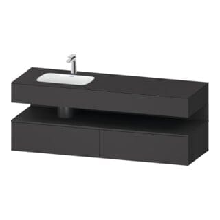 Duravit Einbauwaschtisch-Möbel-Set Qatego 160x50x60cm, Kon-WTU, B, B li, graph ma