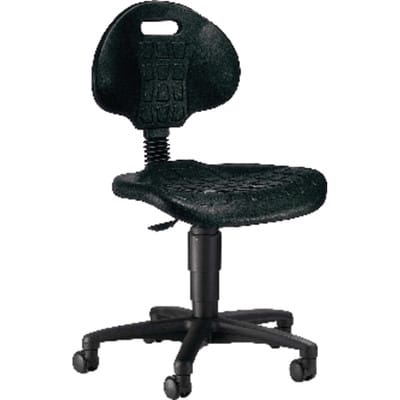 Arbeitsstuhl TEC 20 Sitz PU-Schaum schwarz Sitzhöhe 420-550 mm mit Rollen