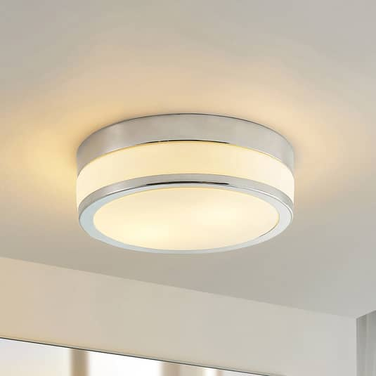 [gebraucht] B-ware Lindby Flavi Deckenleuchte Deckenlampe Lampe Leuchte Ø 28 Cm Badezimmer Chrom