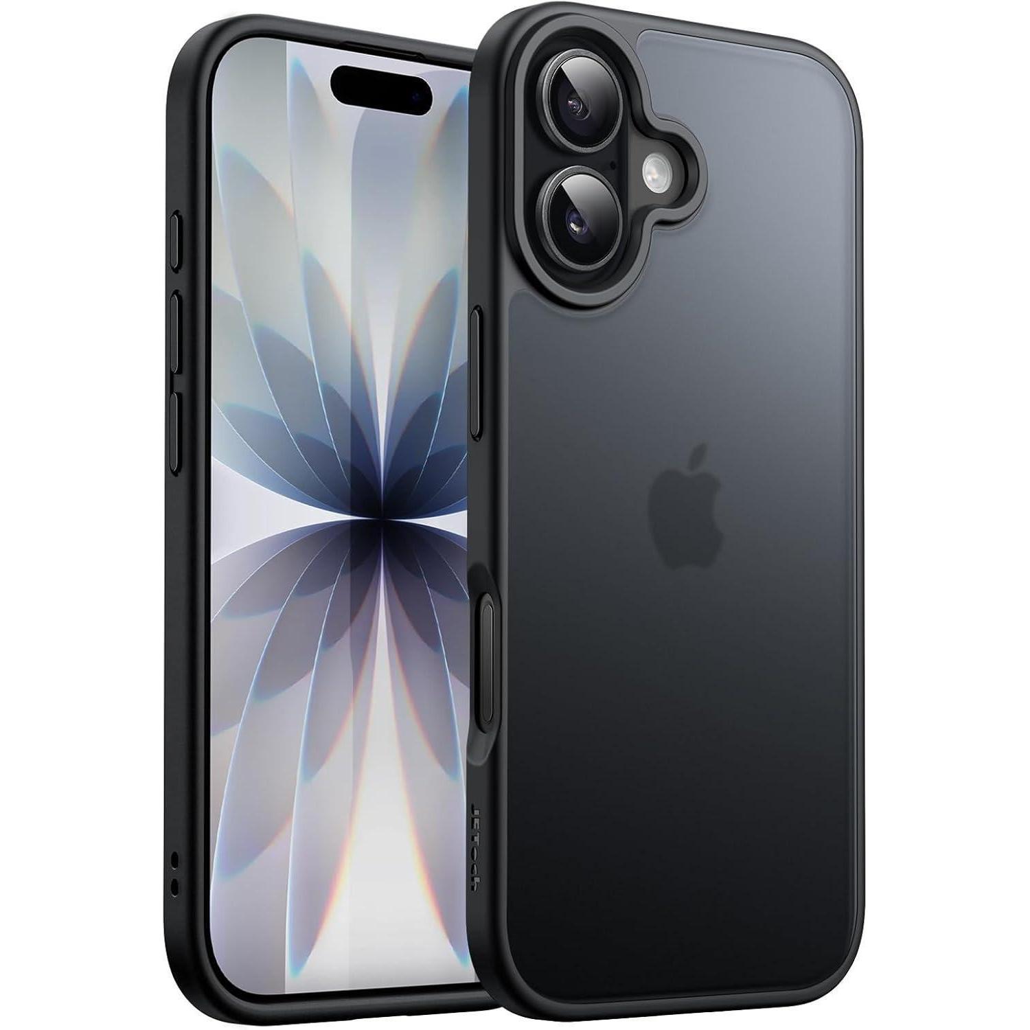 Handyhülle Iphone17 Stoßfest Matt Transluzent Schwarz