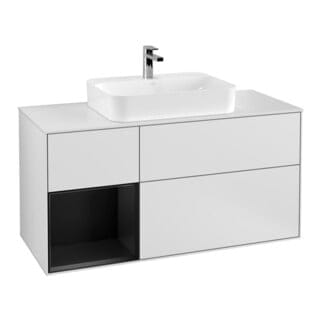 V&B Waschtischunterschrank Finion 120cm, Pl w m, Rg l bla m Lac, wh. m Lac