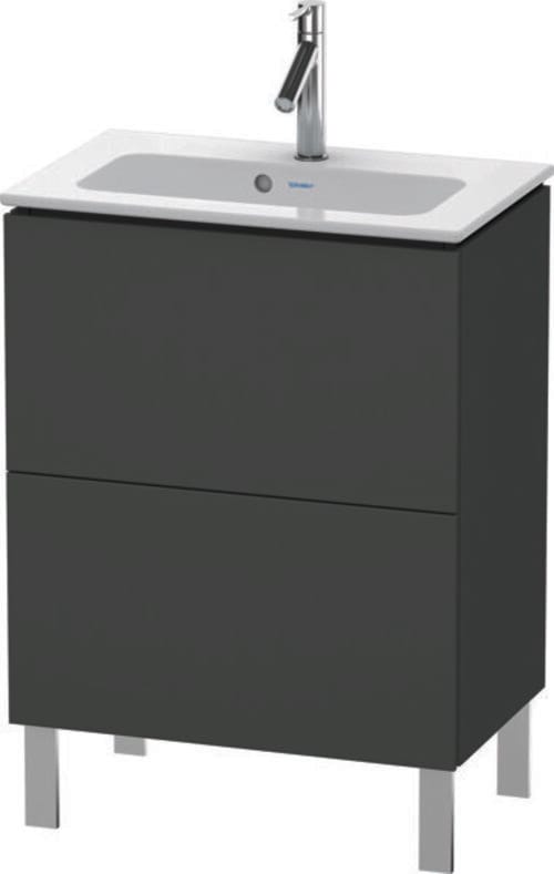 Duravit Waschtischunterschrank Compact L-Cube 62x39,1cm, graph ma, 2 Auszüge, stehend