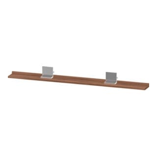 Duravit Spiegel-Ablage Sivida 133x65x3,6mm, Nussb Nat, montiert, chrom
