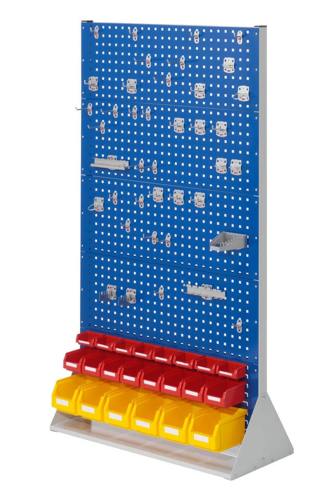 Kappes Stellwand RasterPlan Gr. 5 doppelseitig RAL 7035/5010 mit Ausstattung 1