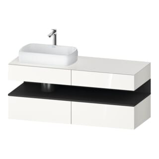 Duravit Waschtischunterschrank Qatego 140x55x60cm, gra m/we g, Pl, Beck. li