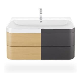 Duravit Möbelwaschtisch Happy D.2 Plus 97,5x49cm, 2 HL, Medit. Ei, 2 Schubk.
