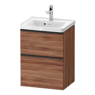 Duravit Waschtischunterschrank D-Neo 48,4x37,2x62,5cm, 1 Kast, sw/Nuss Nat
