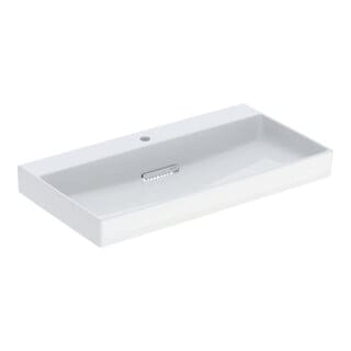 Geberit Waschtisch One 90cm, m HL mi, o. ÜL, we. K-Tect/Bl we.