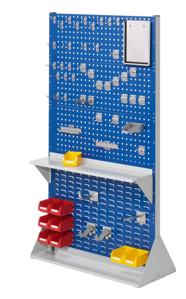 Kappes Stellwand RasterPlan Gr. 5 doppelseitig RAL 7035/5010 mit Ausstattung 2