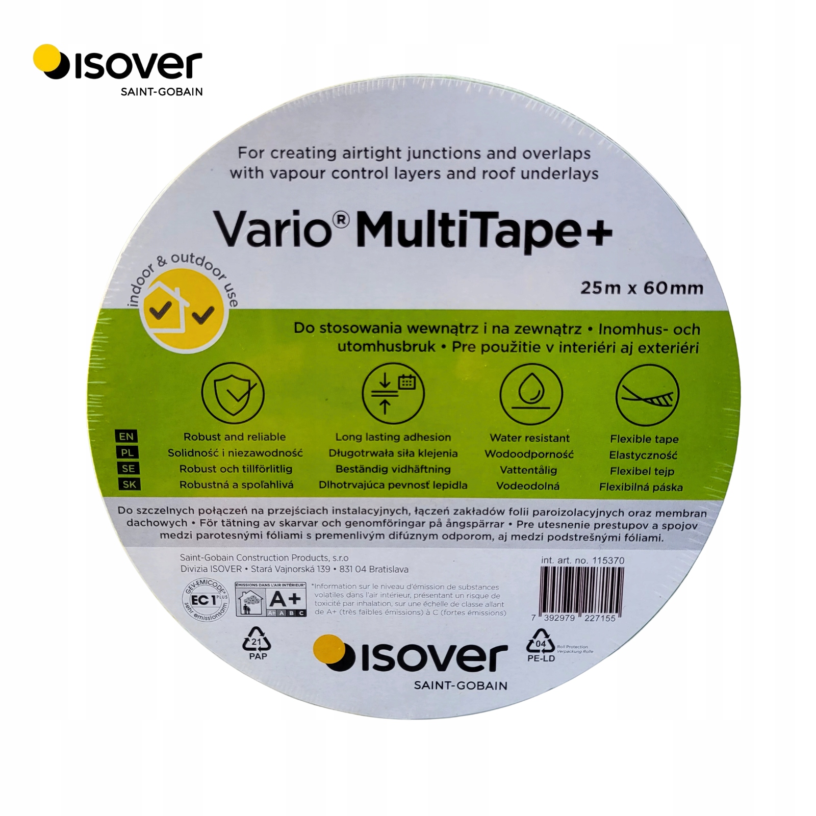 Isover Vario Multitape+ Dampfsperrband 60 Mm X 25 Mb