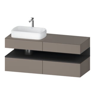 Duravit Waschtischunterschrank Qatego 140x55x60cm, gra m/ba m, Pl, Beck. li