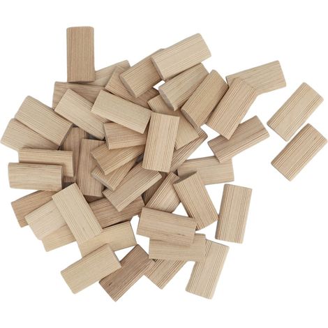 Domino-packung Mit 50 Buchenholzdübeln, 6 X 40 Mm, Für Schreiner Und Heimwerker.