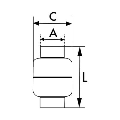 Riegler Rückschlagventil, leichte Bauweise, ES 1.4301, G 1/4, 0,03 bar