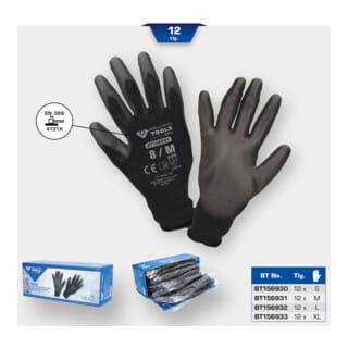 Brilliant Tools Mikro-Feinstrickhandschuhe, Größe 7 / S