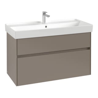 V&B Waschtischunterschrank Collaro 95,4x54,6x44,4cm, WT mi, LED 7W, Tau