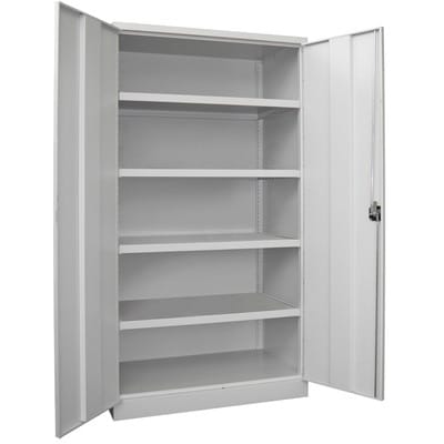 Pavoy Schwerlastschrank 1950x1040x630, 4 Fachböden a 200 kg Traglast, RAL 7035